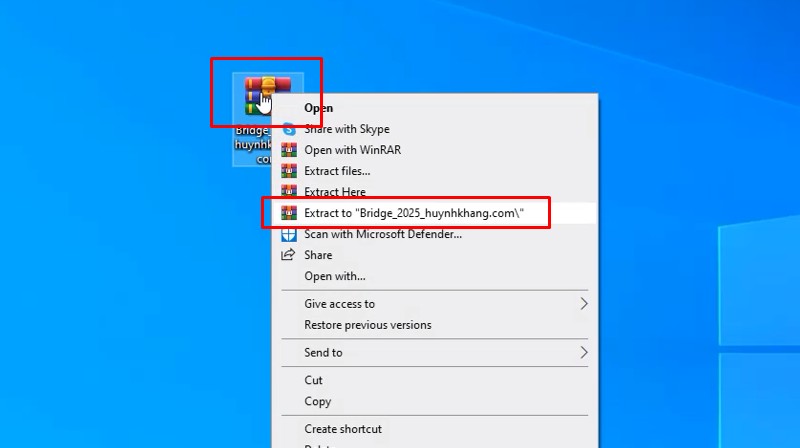 Giải nén phần mềm Adobe Bridge 2025