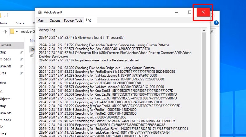 Bấm X tắt hoàn thành cài đặt và kích hoạt dùng thử