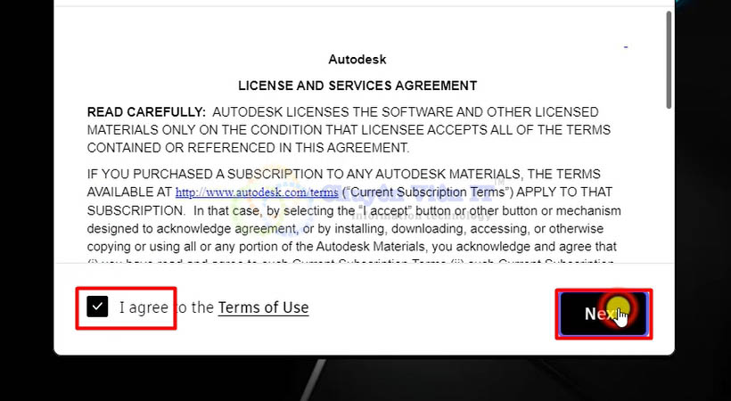 Chọn I Agree rồi chọn Next