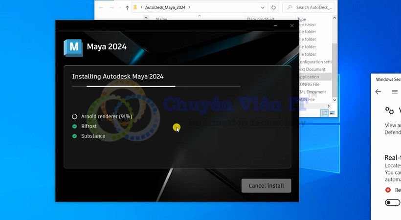 Đợi phần mềm được cài đặt.