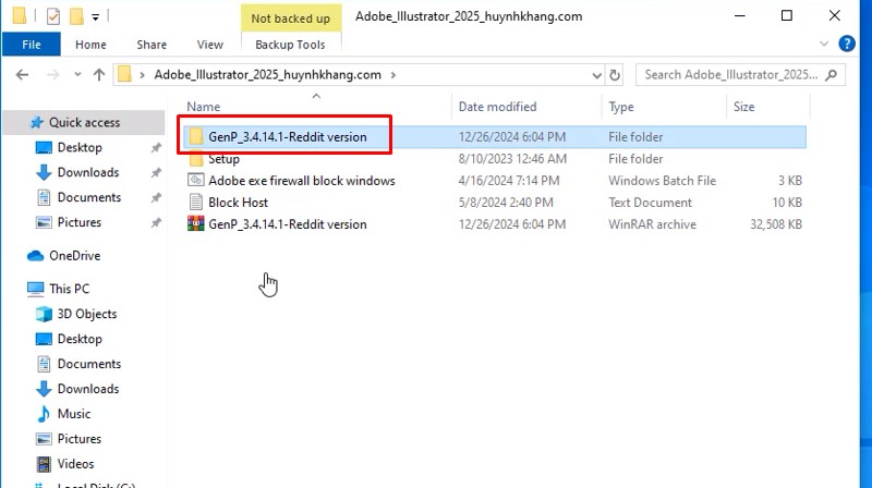 Vào thư mực GenP_3.4.14.1-reddit version