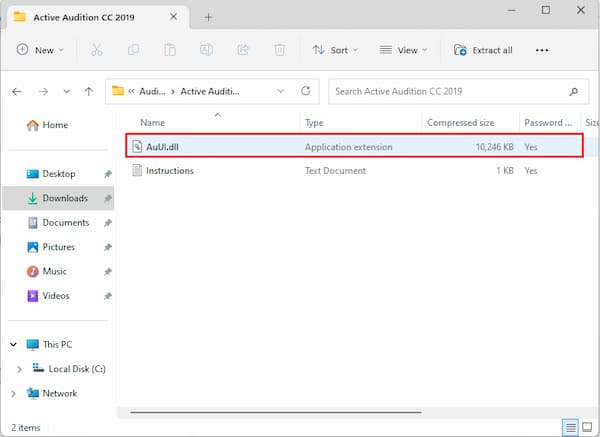Copy file "AuUI.dll" trong thư mục cr@ck