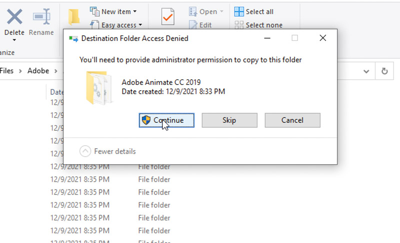 Tiếp tục chọn Continue