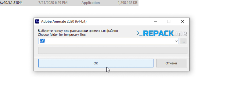 Chọn OK để tiếp tục