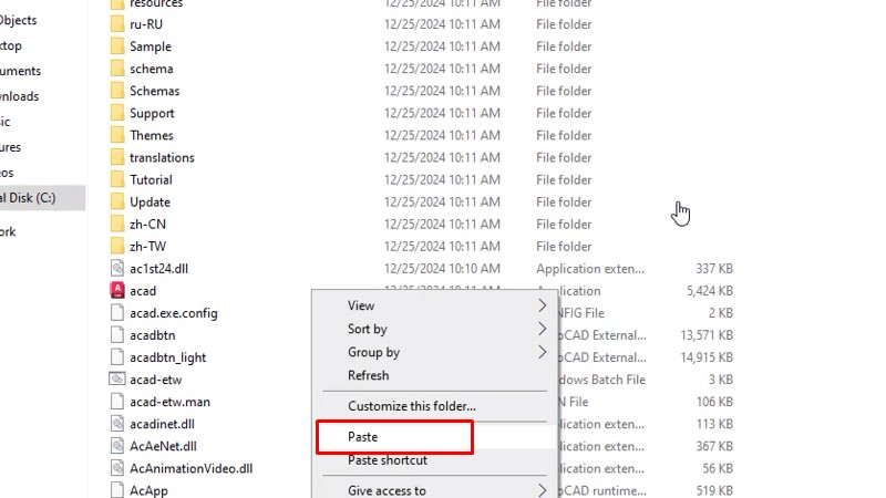 Paste vào như hình