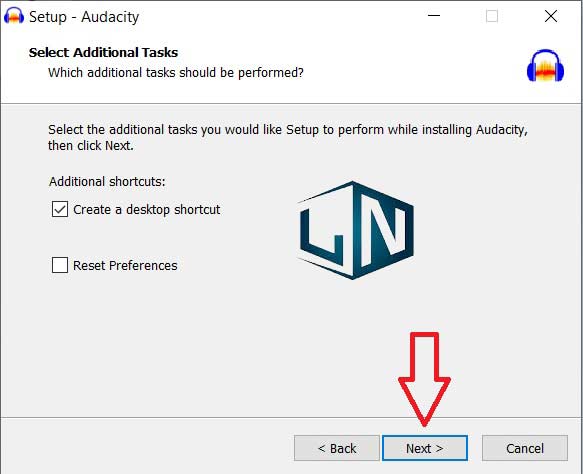 Chọn Next để tiếp tục
