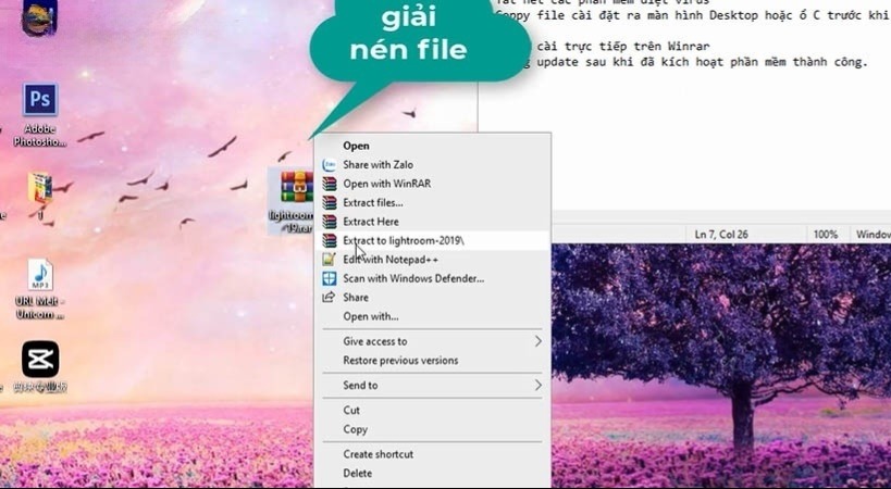 Tải về và giải nén file Adobe Photoshop Lightroom Classic CC 2019