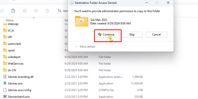 Bấm continue hoàn thành cài đặt và kích hoạt