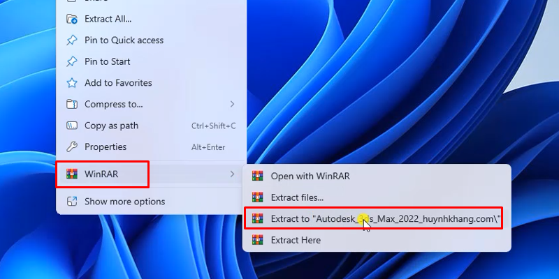 Giải nén phần mềm 3ds max 2022