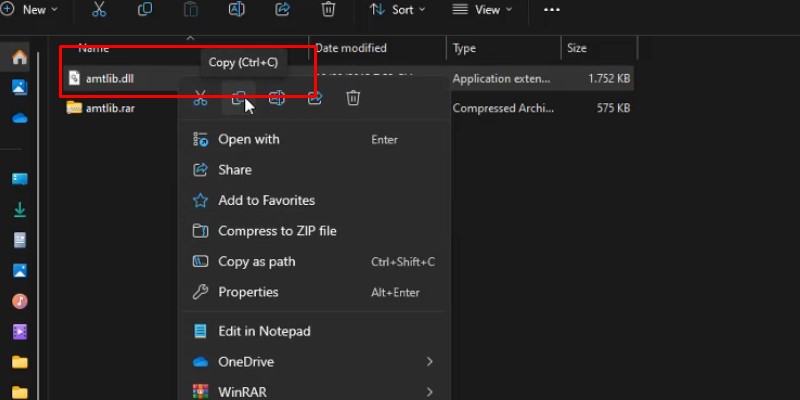 coppy file amtlib.dll