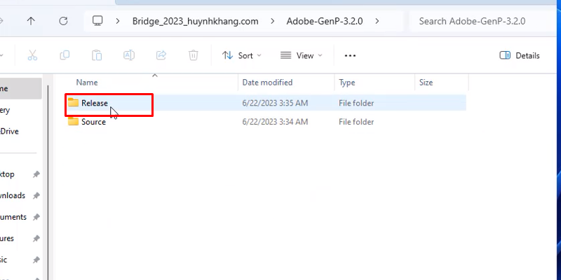 vào thu mục như hình