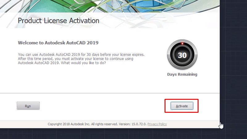 Tải AutoCad 2019 Video hướng dẫn đầy đủ 19 Bấm vào Activate