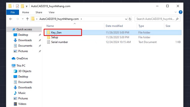 Tải AutoCad 2019 Video hướng dẫn đầy đủ 22 Vào thư mục Key_Gen