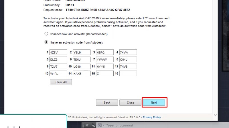 Tải AutoCad 2019 Video hướng dẫn đầy đủ 32 Paste vào ô số 1 như hình