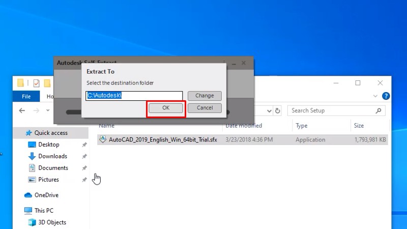 Tải AutoCad 2019 Video hướng dẫn đầy đủ 12 Bấm ok