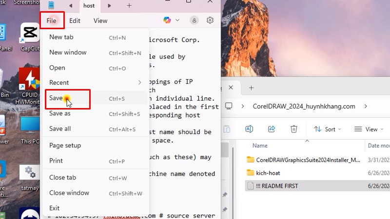 CorelDRAW 2024 Phần Mềm Chuyên Cho Quảng Cáo 24 Bấm vào file và chọn Save