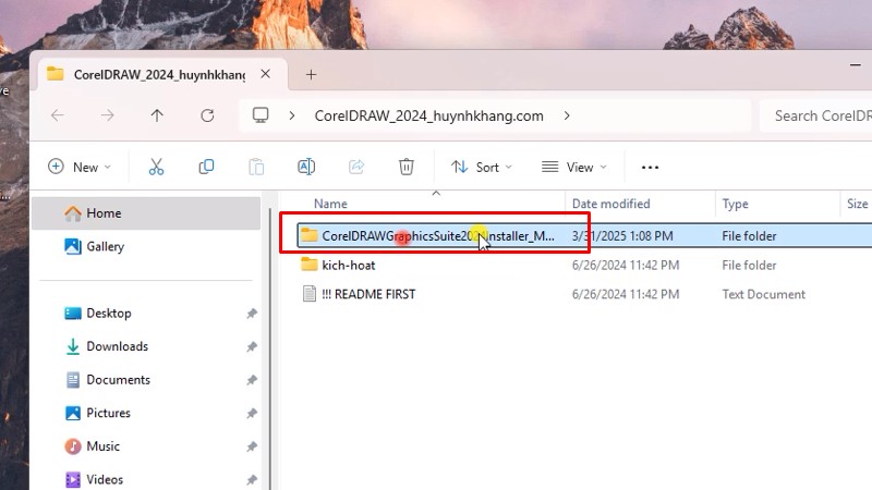 CorelDRAW 2024 Phần Mềm Chuyên Cho Quảng Cáo 25 Vào thư mục như hình