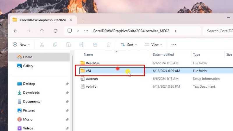 CorelDRAW 2024 Phần Mềm Chuyên Cho Quảng Cáo 26 Vào thư mục X64