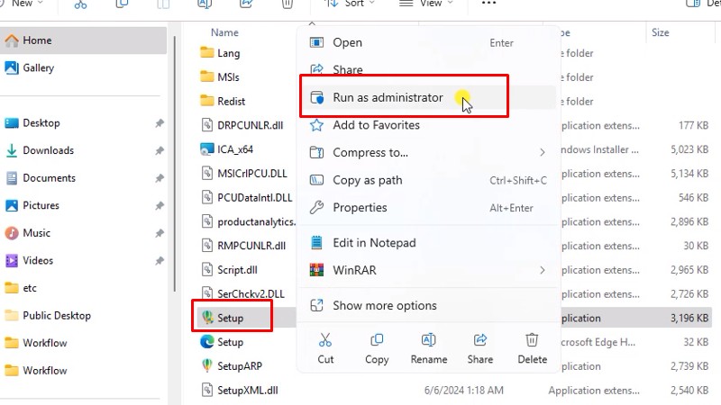 CorelDRAW 2024 Phần Mềm Chuyên Cho Quảng Cáo 27 Chạy file Setup bằng quyền Admin
