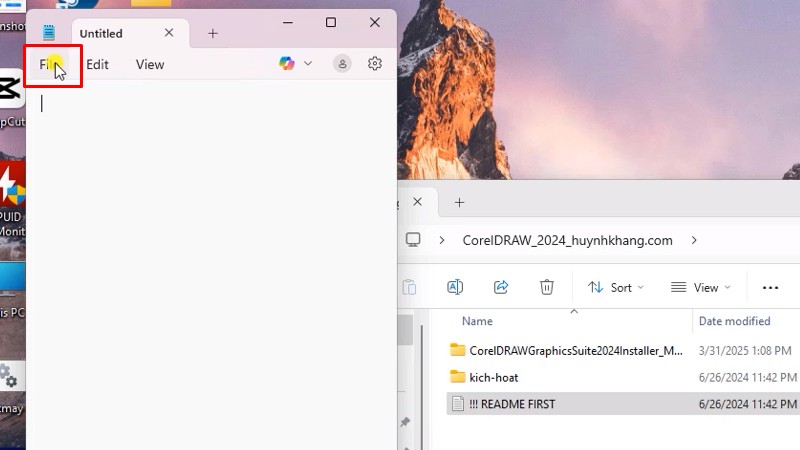 CorelDRAW 2024 Phần Mềm Chuyên Cho Quảng Cáo 14 Bấm vào file như hình