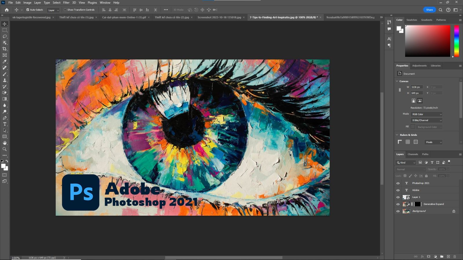 Hướng dẫn cài đặt phần mềm Adobe Photoshop 2021