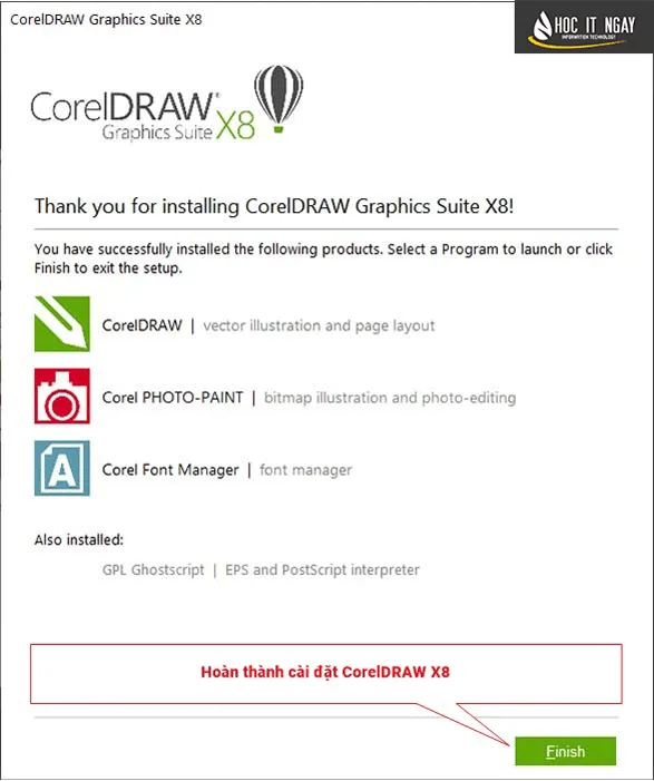 Tải Corel X8 Vĩnh Viễn【Link Google Drive】Kèm Hướng Dẫn 14 cai dat Corel X8 buoc 12