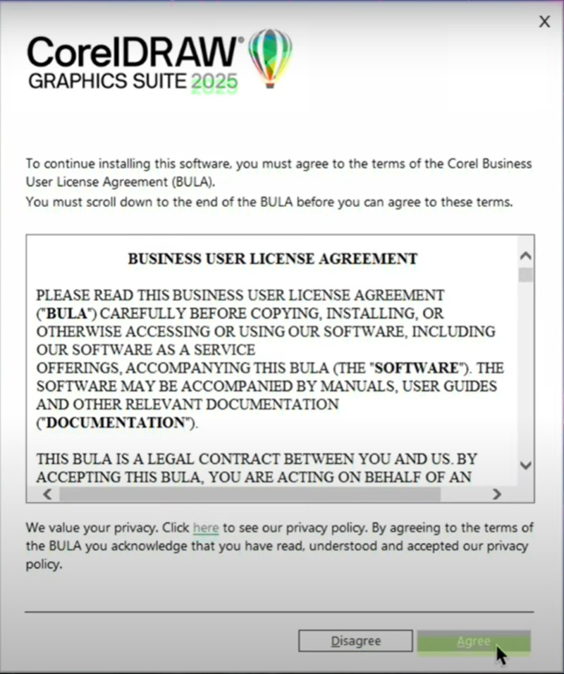 Đồng ý các điều khoản cài đặt Đồng ý các điều khoản cài đặt