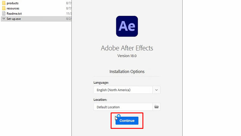 Nhấn Continue để bắt đầu thực hiện việc cài đặt Nhấn Continue để bắt đầu cài đặt