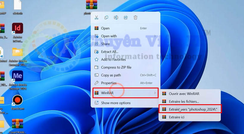 Giải nén file tải photoshop 2024