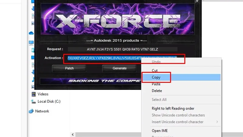 Copy Activation như hình