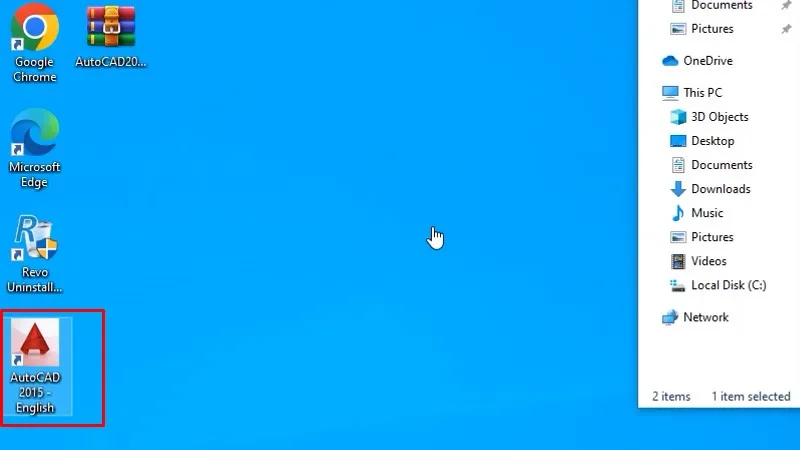 Mở lại Autocad 2015