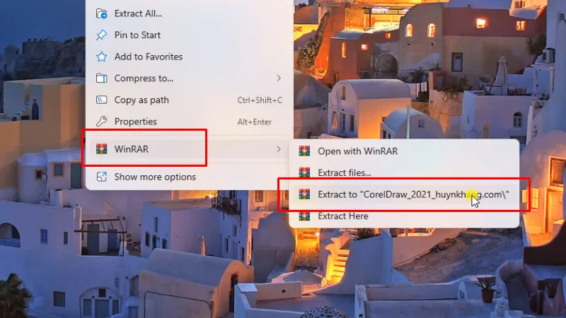 Giải nén phần mềm CorelDraw 2021