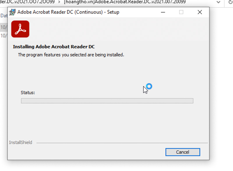 Chờ quá trình cài đặt hoàn tất