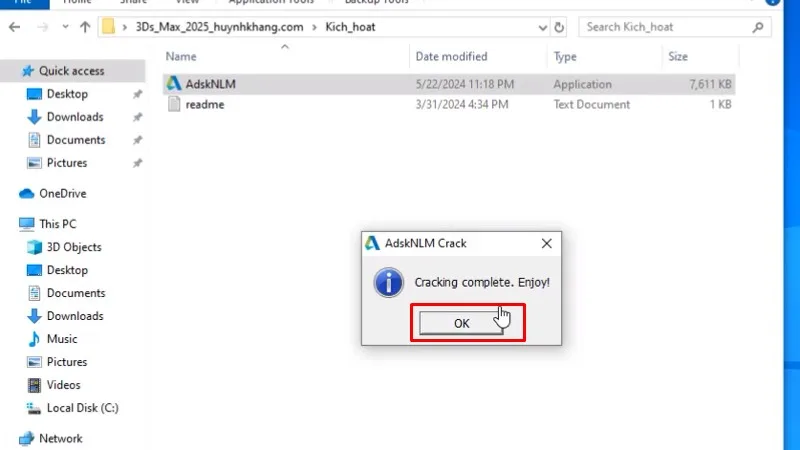 3Ds Max 2025: Hình Ảnh Hướng Dẫn Cài Đặt 20 Bấm ok