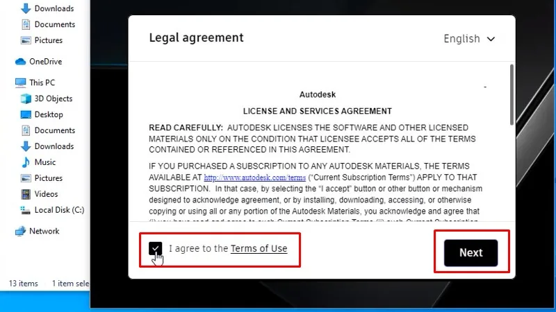 3Ds Max 2025: Hình Ảnh Hướng Dẫn Cài Đặt 13 Tích vào như hình và bấm Next
