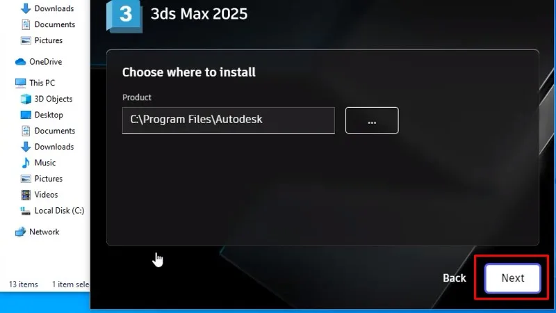 3Ds Max 2025: Hình Ảnh Hướng Dẫn Cài Đặt 14 Bấm Next