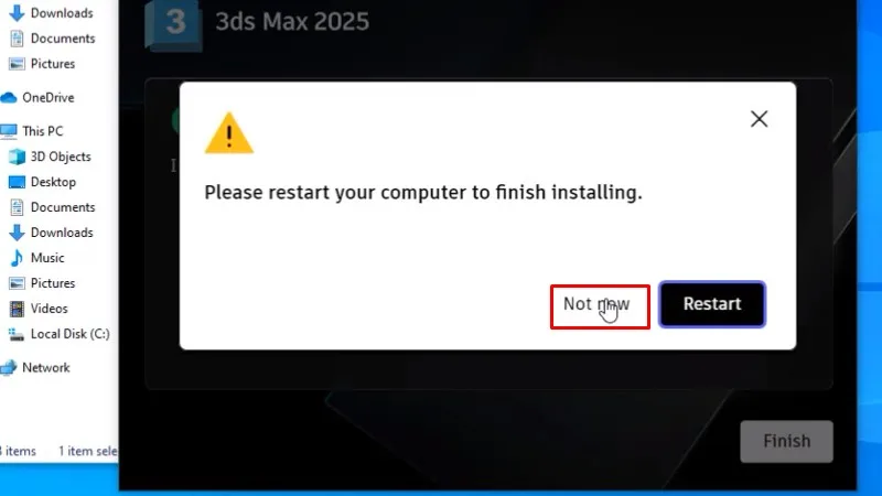 3Ds Max 2025: Hình Ảnh Hướng Dẫn Cài Đặt 16 Bấm Not now