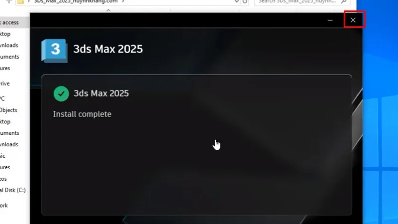 3Ds Max 2025: Hình Ảnh Hướng Dẫn Cài Đặt 17 Bấm X