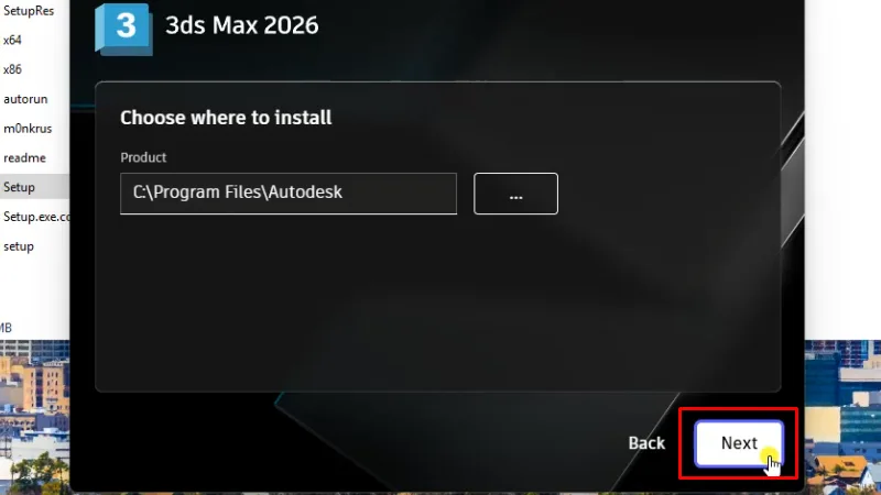 3Ds Max 2026: Download và cài đặt đơn giản 14 Bấm Next