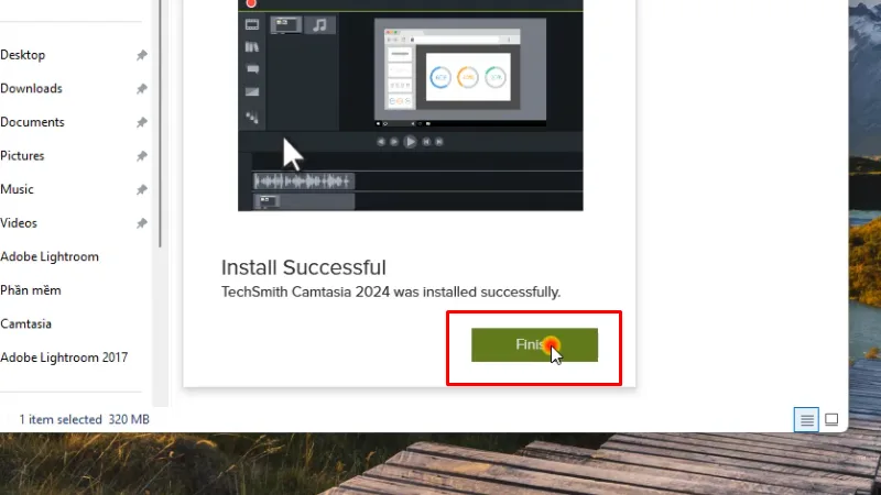 Camtasia 2024: Hướng dẫn chi tiết cài 15 Bấm Finsh
