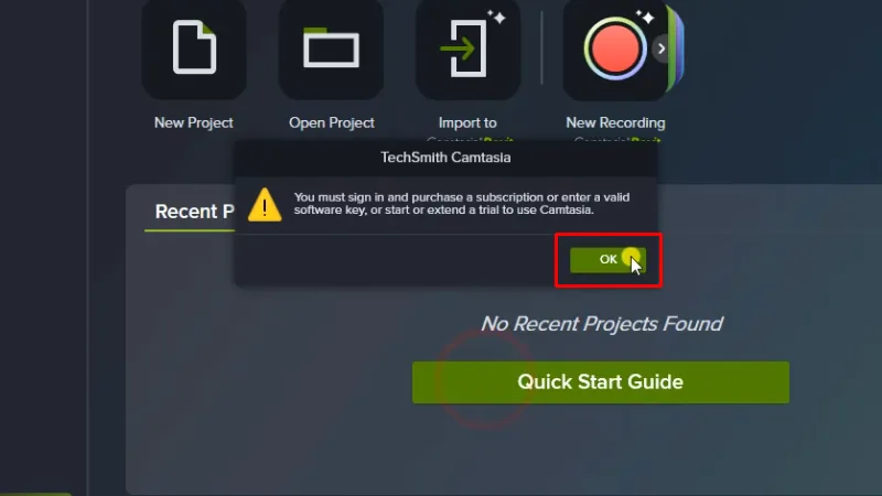 Camtasia 2024: Hướng dẫn chi tiết cài 18 Bấm Ok