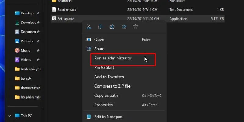 Encoder 2020: Tải, Cài Đặt & Hướng Dẫn Kích Hoạt 11 Chuột phải vào set up và chọn Run as admin
