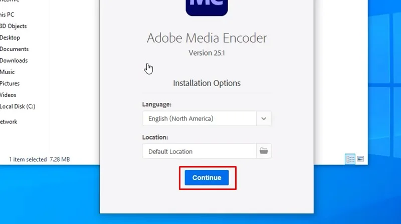 Encoder 2025: Hướng dẫn cài đặt chi tiết 13 Bấm Continue