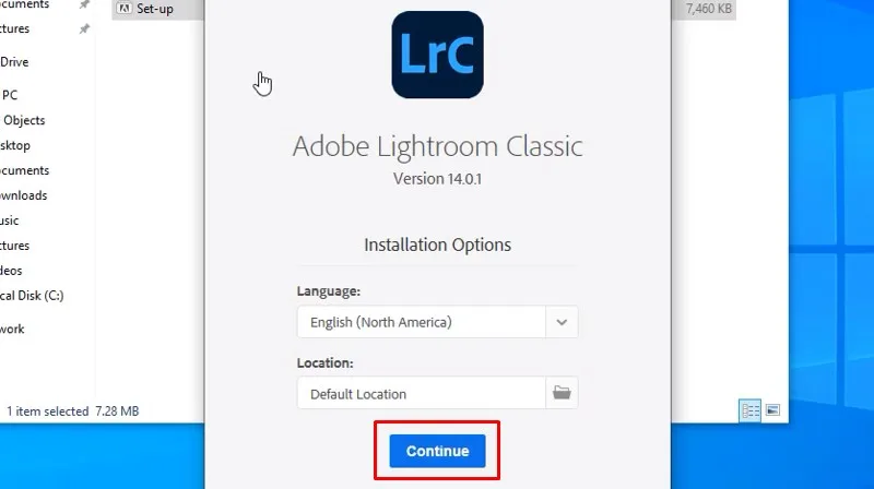 Lightroom 2025: Link Tải Nhanh, Có Video Cài Đặt 13 Bấm continue