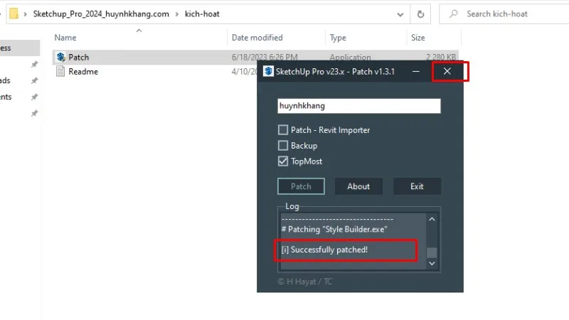 Sketchup 2024: Hướng Dẫn Chi Tiết, Nhanh 21 Thấy thông báo như hình là kích hoạt thành công