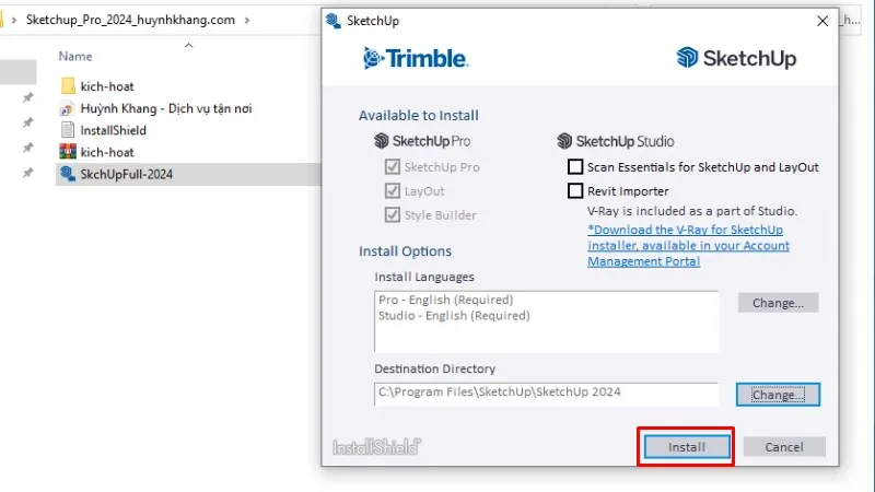 Sketchup 2024: Hướng Dẫn Chi Tiết, Nhanh 13 Bấm Install