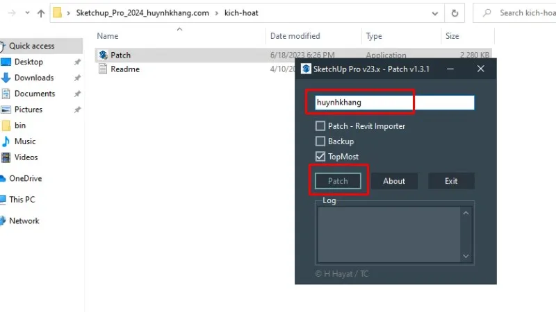Sketchup 2024: Hướng Dẫn Chi Tiết, Nhanh 17 Đặt tên và bấm Patch