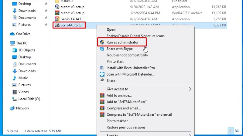 Adobe Audition 2025: Video hướng dẫn cài đặt chi tiết 24 Khởi chạy file bằng quyền admin như hình