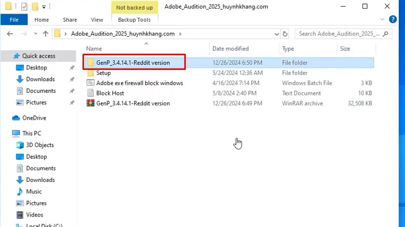 Adobe Audition 2025: Video hướng dẫn cài đặt chi tiết 15 Vào thư mục như hình