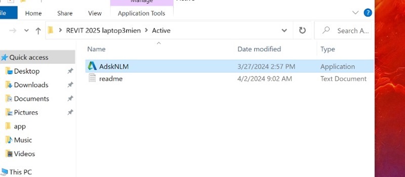 Mở folder Active, chạy AdskNLM.exe với quyền Administrator để kích hoạt Mở folder Active, chạy AdskNLM.exe với quyền Administrator để kích hoạt